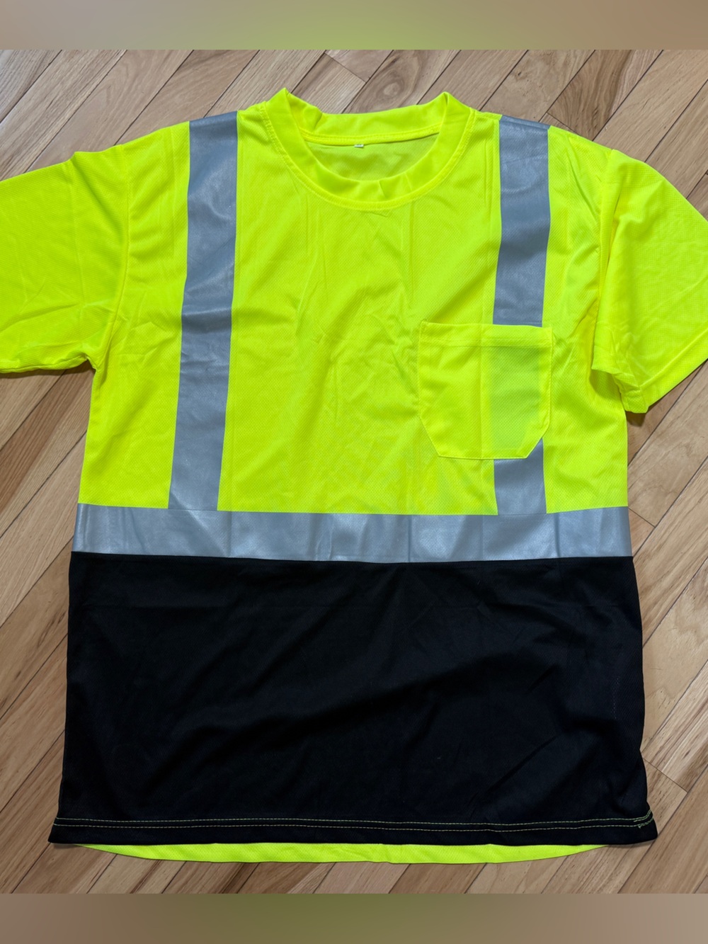 XL High-Visibility Safety T-Shirt - Neon Yellow with Black